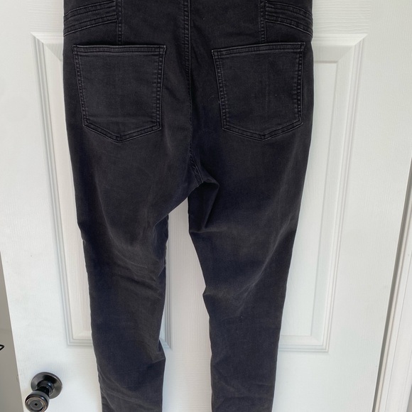 Free People High Rise Skinny Jean Jegging Elastic Waist Heathered Black Size 29 - Picture 3 of 4